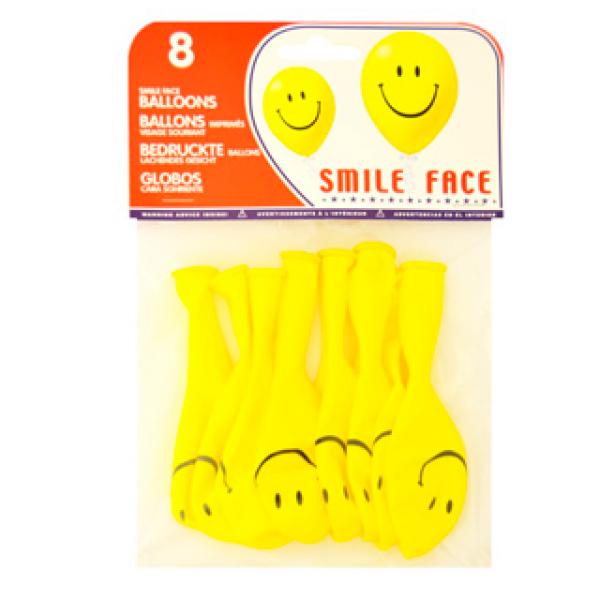 Balões Cara Sorridente (8 Unidades)