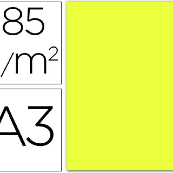 Cartolina Guarro A3 Amarelo Limao 185 Gr (50 Folhas)