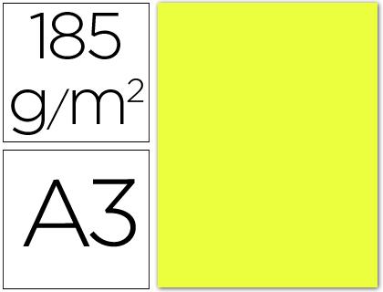 Cartolina Guarro A3 Amarelo Limao 185 Gr (50 Folhas)