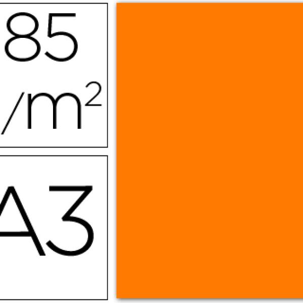 Cartolina Guarro A3 Laranja Fluorescente 185 Gr (50 Folhas)