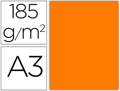 Cartolina Guarro A3 Laranja Fluorescente 185 Gr (50 Folhas)