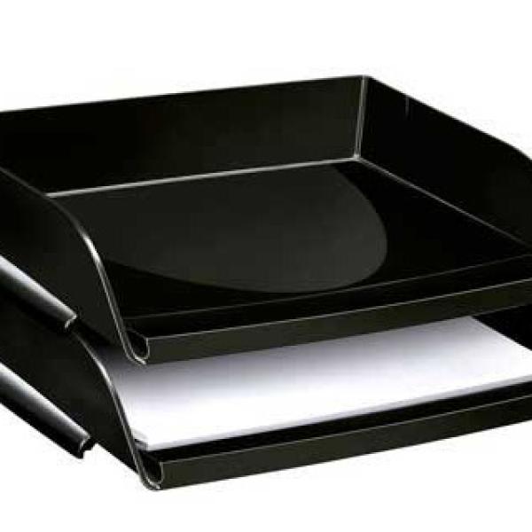 Tabuleiro de Secretaria Cep Plastico Preto Greenspirit Plastico 348X257X66 mm