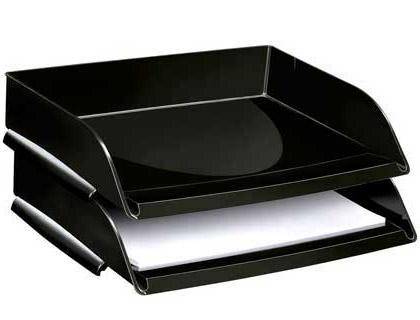 Tabuleiro de Secretaria Cep Plastico Preto Greenspirit Plastico 348X257X66 mm