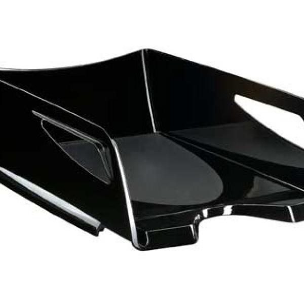 Tabuleiro de Secretaria Cep Plastico Preto Green Spririt de Grande Capacidade 386X270X115 mm