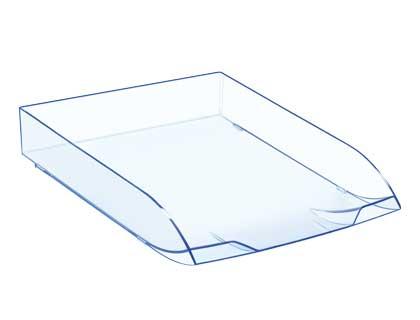Tabuleiro de Secretaria Cep Confort Ice Blue Plastico Transparente Celeste 370X270X61 mm