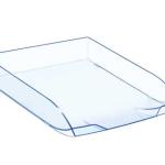 Tabuleiro de Secretaria Cep Confort Ice Blue Plastico Transparente Celeste 370X270X61 mm