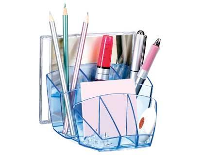 Organizador de Secretaria Cep Confor Ice Blue Plastico Transparente Celeste