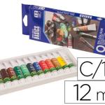 Pintura Oleo Artist Caixa Cartão de 12 Cores Sortidas Tubo de 12 ml