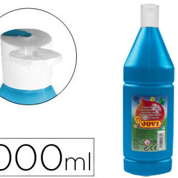 Guache Escolar Jovi 1000 ml Azul Cyan