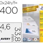 Etiqueta Adesiva Avery Tamanho 64,6 X 33,8 mm Multiuso (100 Folhas)