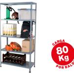 Estante Ar Storage Metalica 180X90X40 cm 5 Prateleiras 80Kg Por Prat.E Montagem Cinza