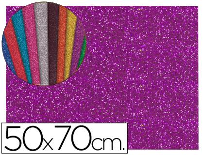 Goma Eva c/ Purpurina 50X70cm 60G/M2 Espessura 2mm Violeta