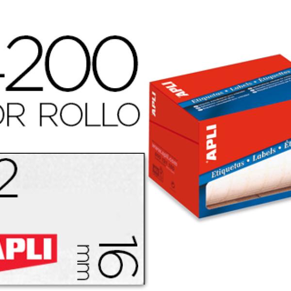 Etiqueta Apli Adesiva 1683 Tamanho 16X22 mm em Rolo de 4200 Unidades