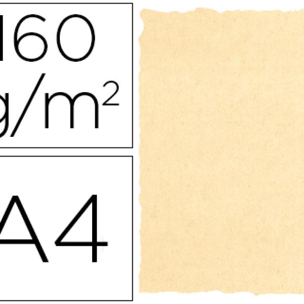Papel Pergaminho Michel Dina4 160 Gr Cor Pergaminho Creme (25 Folhas)
