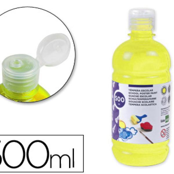 Guache Escolar 500 ml Amarelo Limao