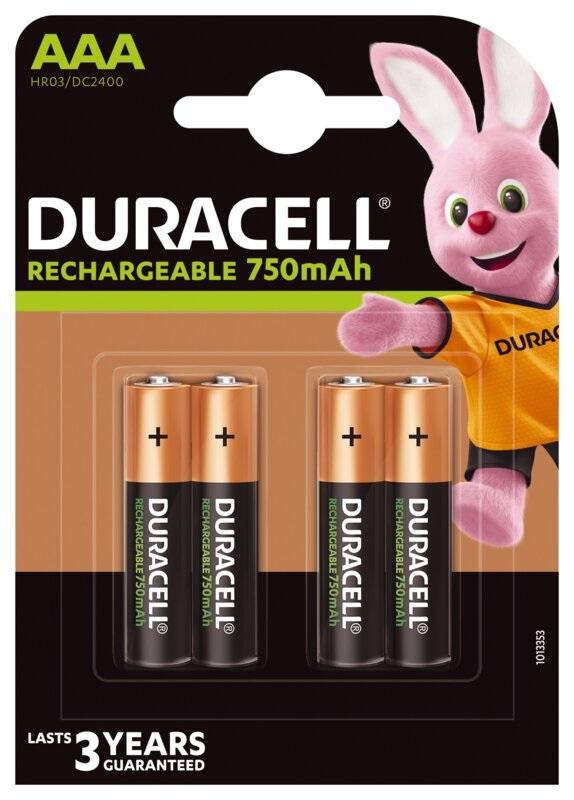 Blister 4x Pilhas Recarregáveis Ni - MH AAA 1,2V 750mAh - DURACELL