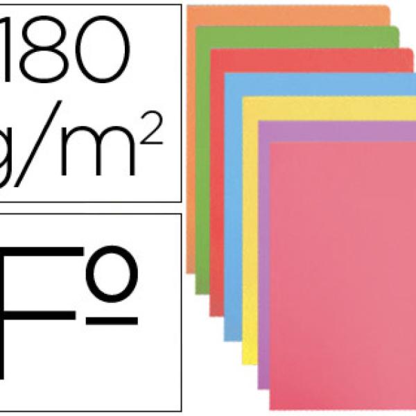 Classificador Gio de Cartolina Folio Cores Pastel Sortidas 180g/m2 Embalagem de 50 Unidades