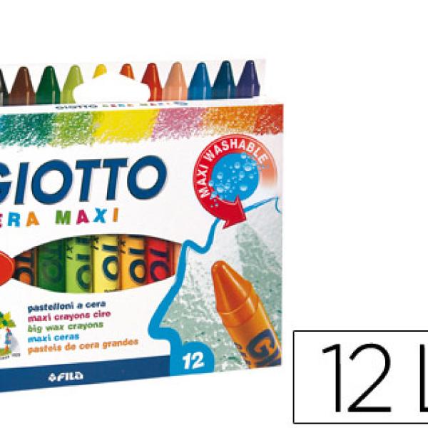 Lápis de Cera Giotto Maxi Caixa de 12 Unidades