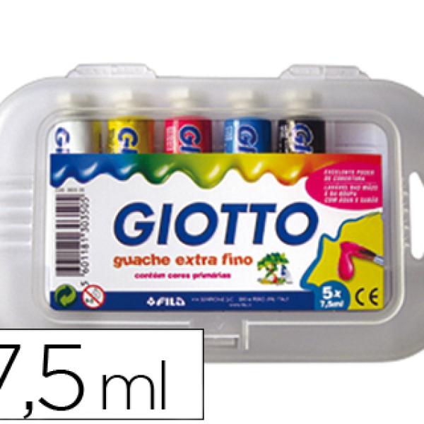 Guache Escolar Giotto 7,5 ml 5 Cores Sortidas