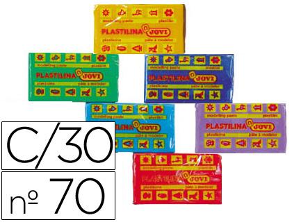 Plasticina 70 Pastilha 50Grs Caixa De 30 Cores Normais - JOVI