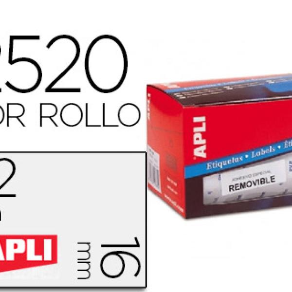 Etiqueta Apli Adesiva 10087 16X22 mm Removivel Pvp Euro Rolo de 2520 Etiquetas