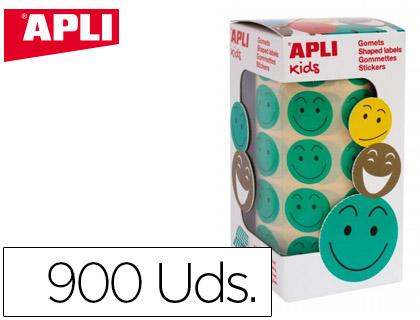 Figuras Apli Auto Adesivas Smile Verde Cara Feliz Rolo de 900 Unidades