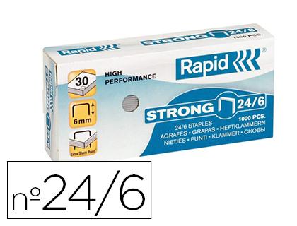 Agrafos Rapid Strong Nº 24/6 Caixa de 1000 Unidades Galvanizados