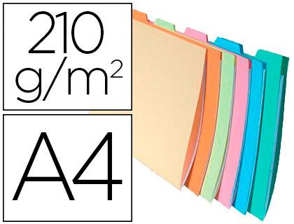Classificador Exacompta de Cartolina Din A4 Ao Baixo Pestana Lateral Cores Sortidas 240g
