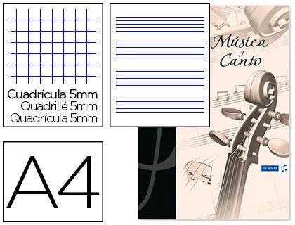 Bloco Musica e Canto Oxford A4 24F 90g Pentagrama 2mm + Quadri. 5 mm
