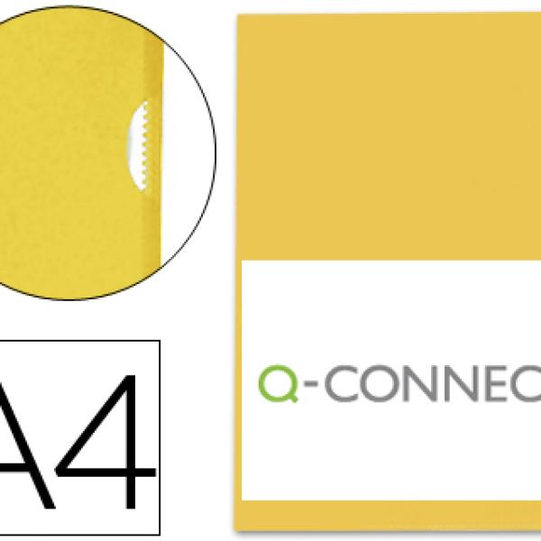 Bolsa Dossier Q - Connect em Plastico Din A4 120 Microns Amarelo Caixa de 100 Unidades