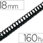 Lombada Q - Connect Plastica Redonda de 18 mm Branca Capacidadee 160 Folhas (50 Unidades)
