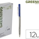 Esferográfica Greening Azul Retratil - GREENING