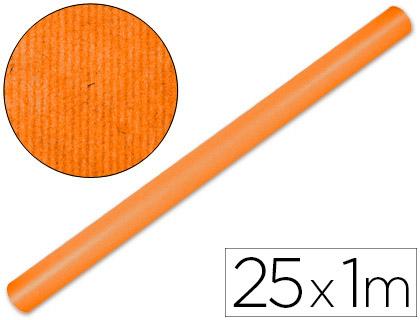 Papel Kraft Laranja Forte Rolo 25X1 Mt