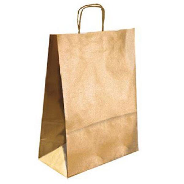 Bolsa Kraft Q - Connect Ouro Asa Retorcida 270X120X360 mm