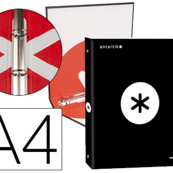 Capa Antartik A4 Forrada 4 Aneis 25 mm Redondos Cor Preto