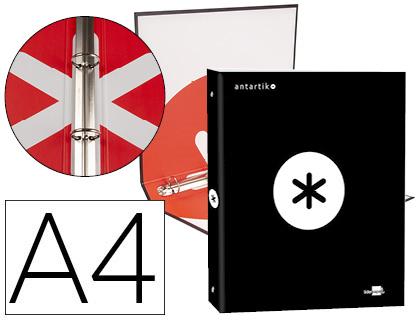 Capa Antartik A4 Forrada 4 Aneis 25 mm Redondos Cor Preto
