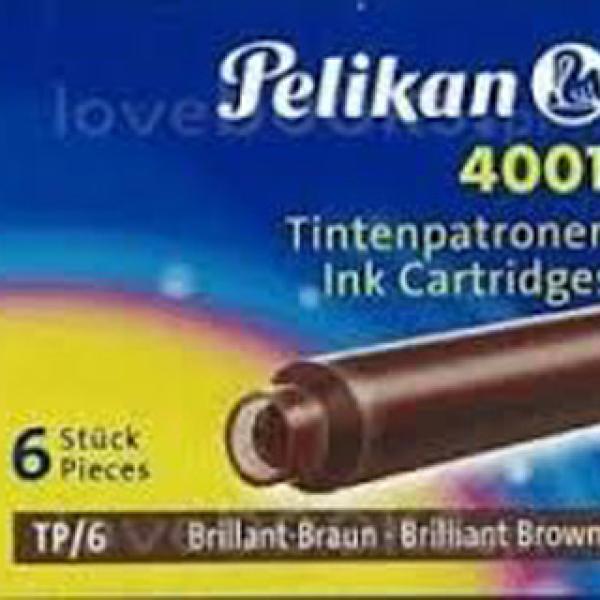 Cartucho Pelikan 4001 Tp/6 Castanho Caixa 6 Unidades