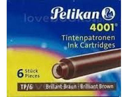 Cartucho Pelikan 4001 Tp/6 Castanho Caixa 6 Unidades