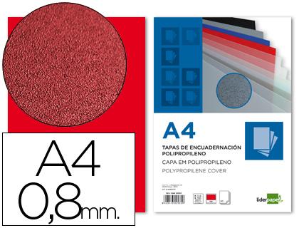Capa de Encadernacao Polipropileno Din A4 0.8mm Vermelha (50 Unidades)