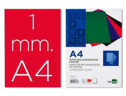 Capa de Encadernacao Cartão A4 1mm Vermelha (50 Unidades)