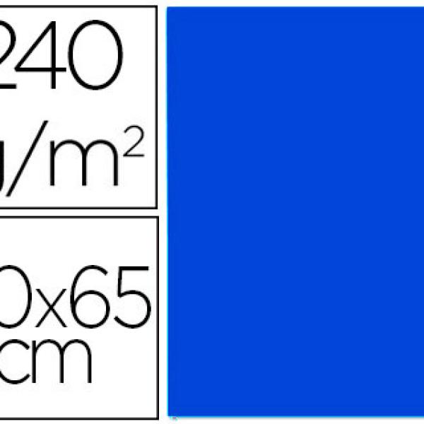 Cartolina 50X65 cm 240G/M2 Azul Zafira Embalagem de 25 Folhas