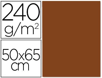Cartolina 50X65 cm 240G/M2 Castanho Escuro Embalagem de 25 Folhas
