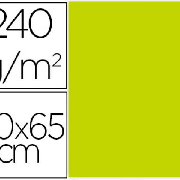 Cartolina 50X65 cm 240G/M2 Verde Pistacho Embalagem de 25 Folhas