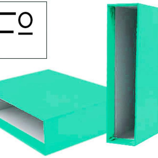 Caixa p/ Pasta de Arquivo de Alavanca em Cartão Folio Documenta Lombada 75mm Verde Claro