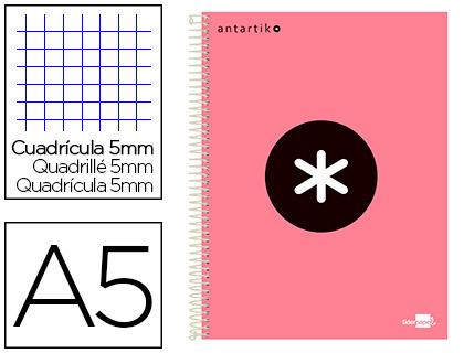 Caderno Espiral A5 Micro Antartik Capa Forrada 120F 100g Quadricula 5 mm Coral