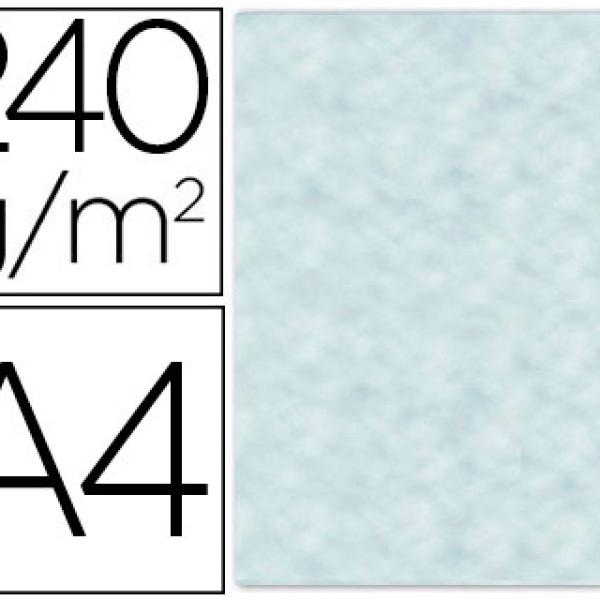 Papel de Cor Pergaminho c/ Cantos A4 240G/M2 Azul (10 Folhas)
