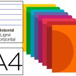 Caderno Escolar Agrafado 360 Capa Plastico A4 48F 90g/m2 Pautado c/ Margens Cores Sortidas