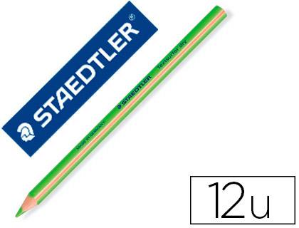 Lápis Staedtler Fluorescente Triangular Top Star Verde Caixa de 12 Unidades