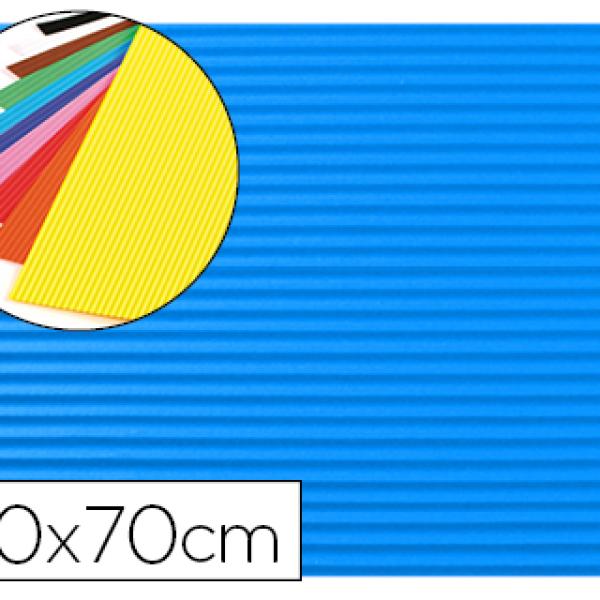 Goma Eva Ondulada 50X70cm Espessura 2,2mm Azul Claro