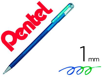 Roller Pentel K110 Dual Metallic Cor Azul e Verde Metalico